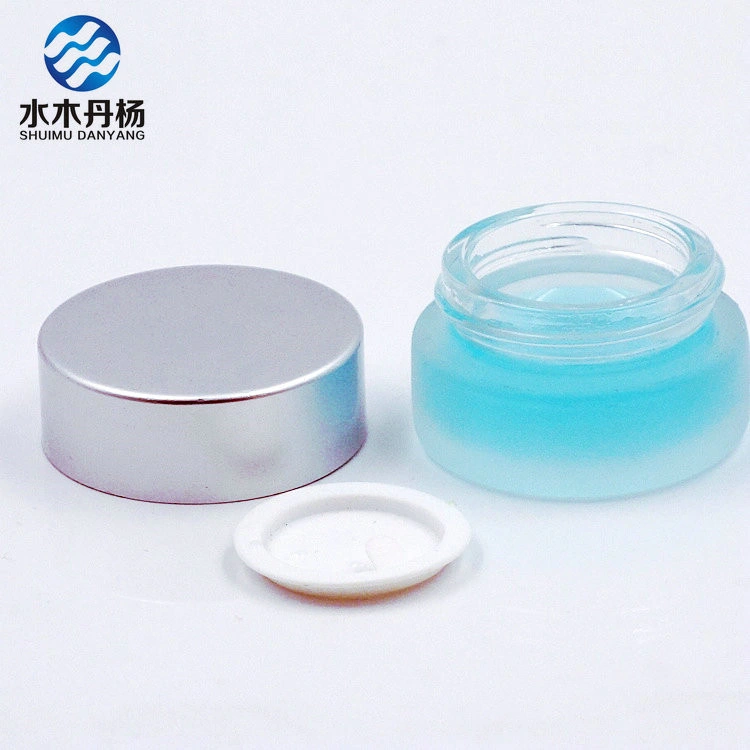 20g Frosted Face Cream Glass Jar Cosmetic Glass Bottle with Silver Lid