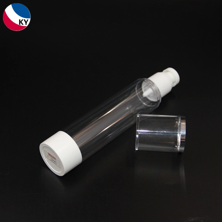 Cosmetic Face Lotion Airless Pump Plastic Cream Black Plastic Liquid Foundation Bottle Packaging