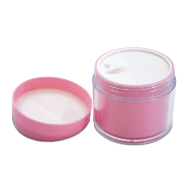 200g Eye Cream Jar Double Wall Round Cream Container Plastic Packaging Jar for Baby Cream Facial Care Cosmetic Packaging