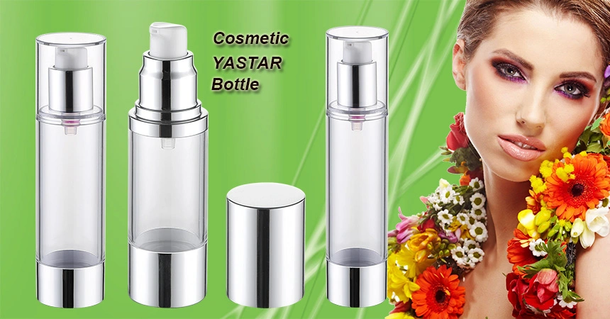 Aluminum Cosmetics Luxury Plastic Airless Cosmetic Acrylic Serum Pump Bottles