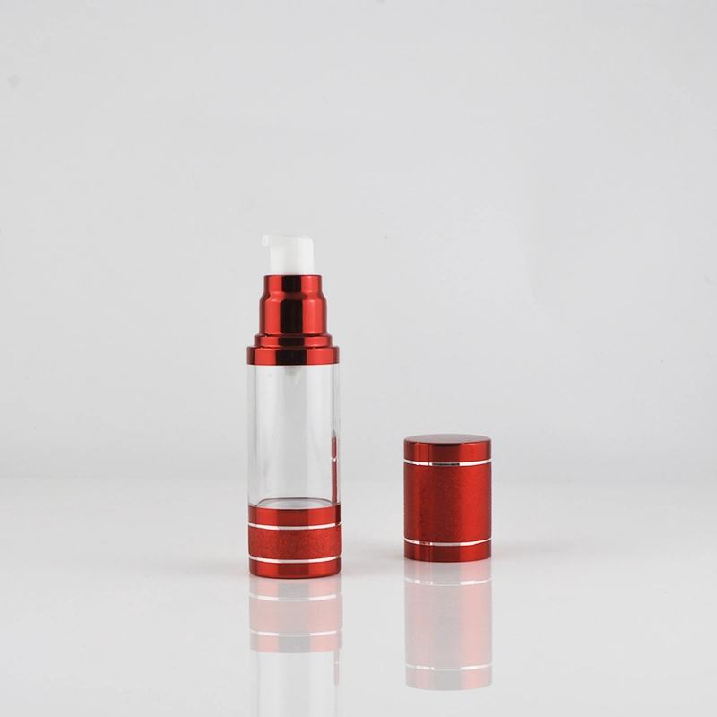 Round as Plastic Material Airless Bottle with Airless Pump