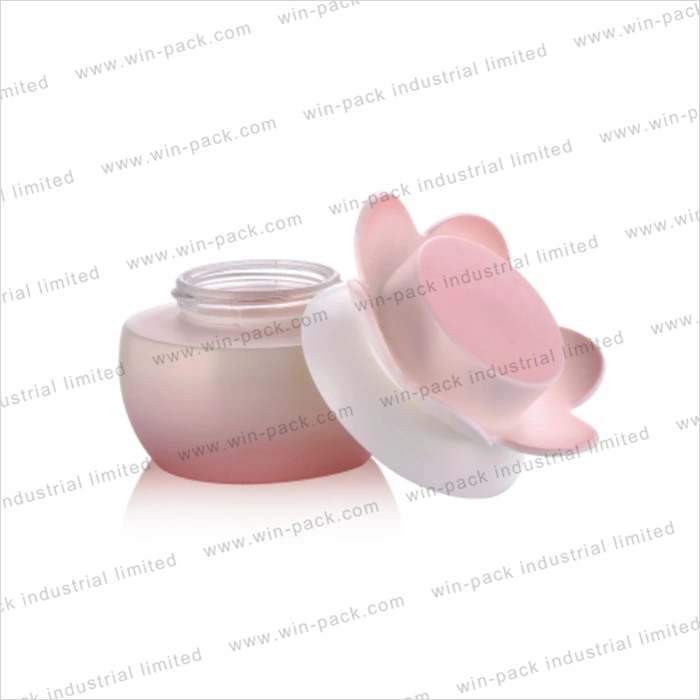 Glass Custom Pink Gradient Beautiful Color Cosmetic Cream Jar Wholesale 30g 50g Cream Jar Luxury Jar
