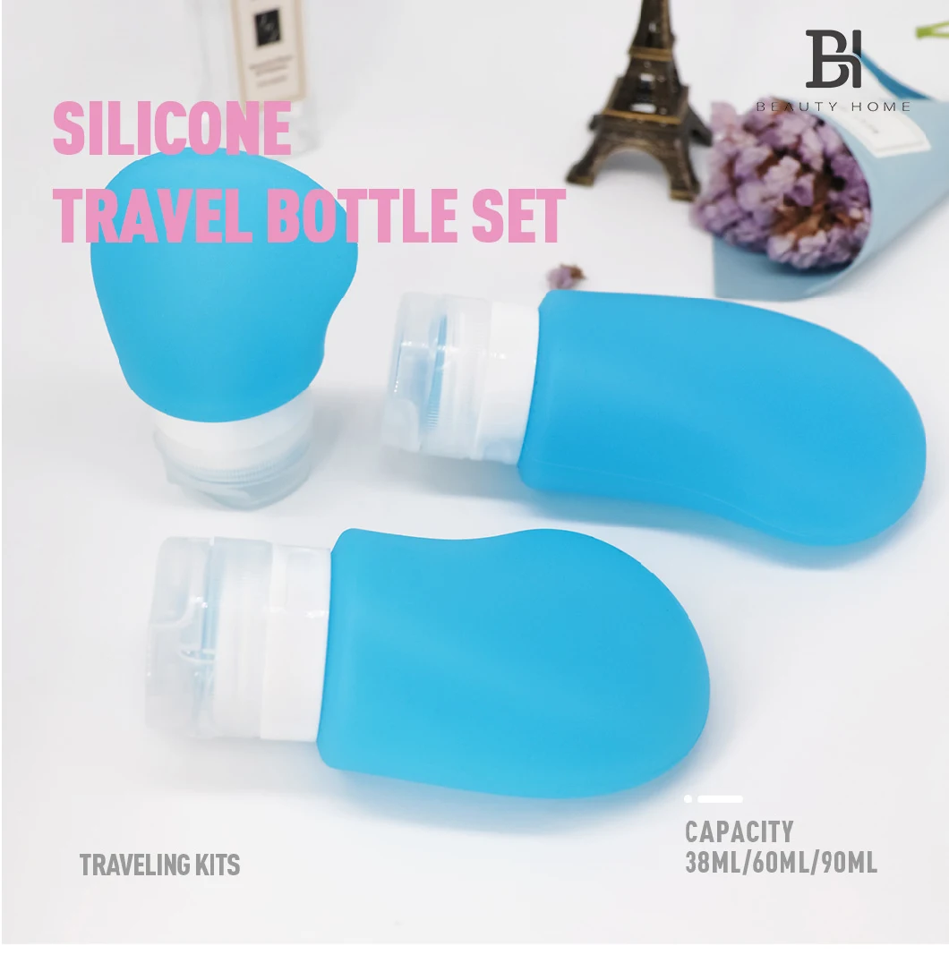 BPA Free Travel Outdoor Reusable Silicone Refillable Small Size Flying Travel Tubes for Cream