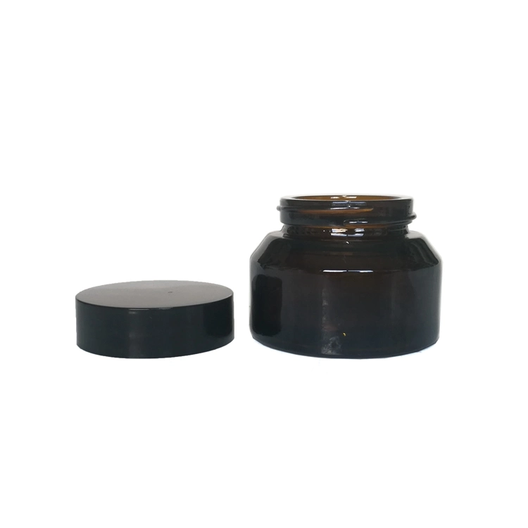 50ml Amber Oblique Shoulder Glass Face Cream Jar