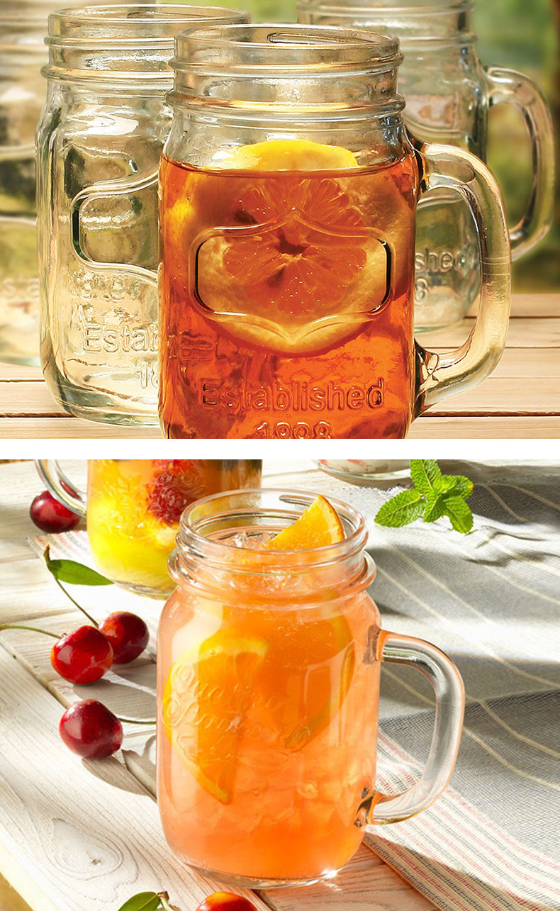 Factory Glass Bottle Mason Jar for Beverage and Ice Cream