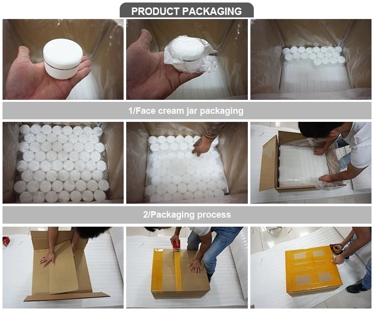 Cosmetic and Food Packaging Pet Plastic Jar Pet Jar Cosmetic Cream Jar with White or Black Lid