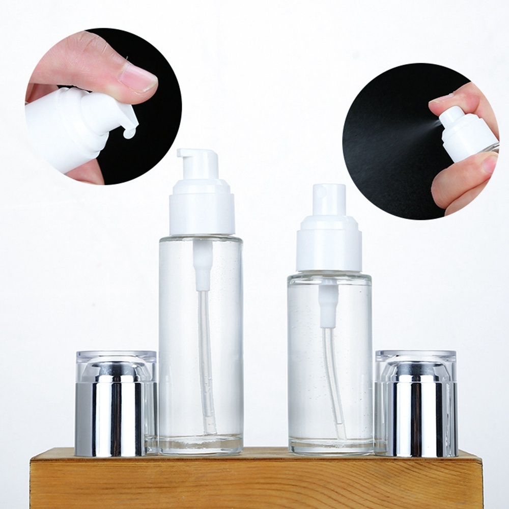 Airless Cosmetic Bottles Silver