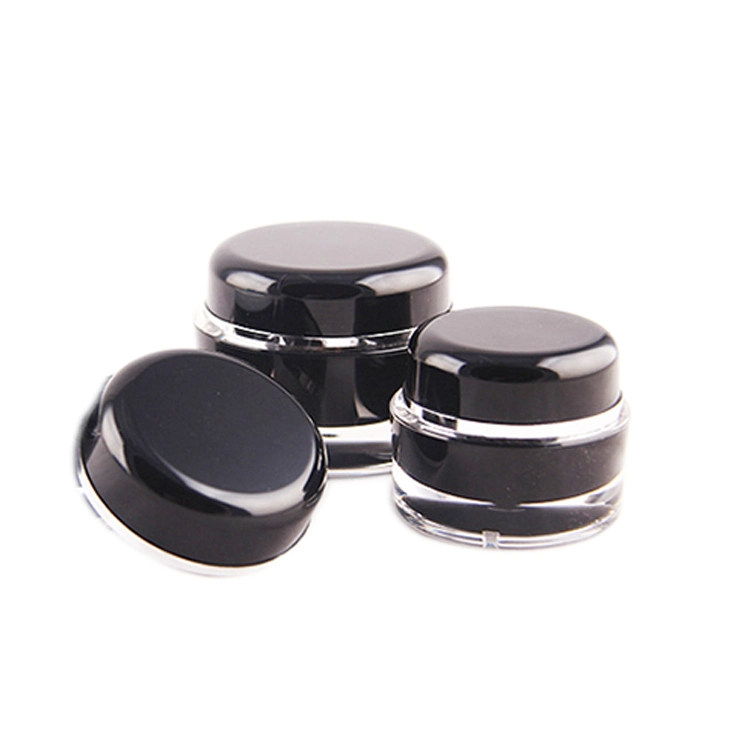 Acrylic Cosmetic Jars Black Face Cream Container Lotion Package Jar