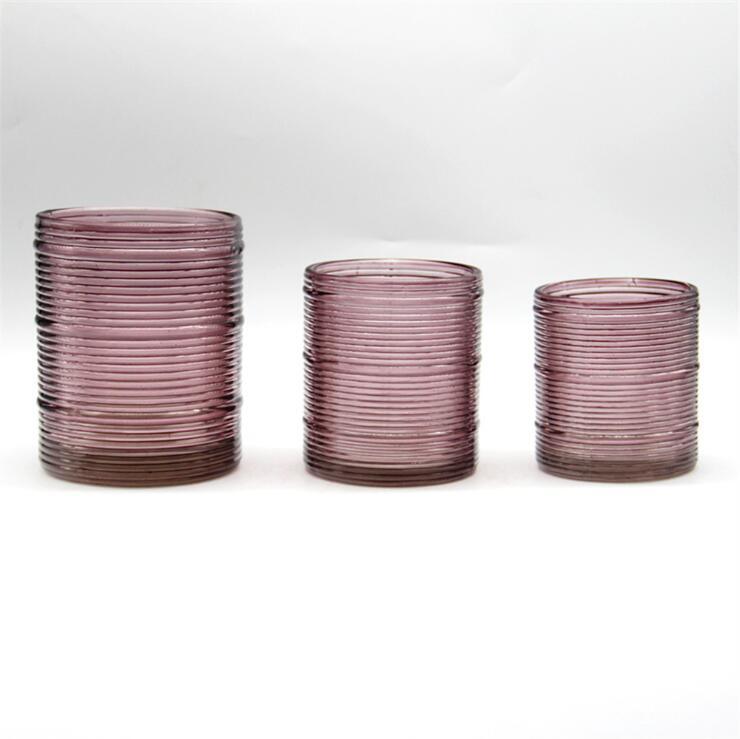 High Quantity Customized Colored Glass Candle Jars