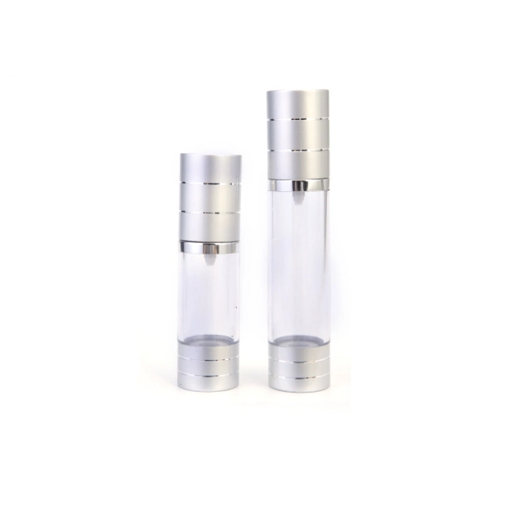 15ml 30ml 50ml Silver Gold Pink Plastic Airless Lotion Pump Bottle Plastic Airless Bottle