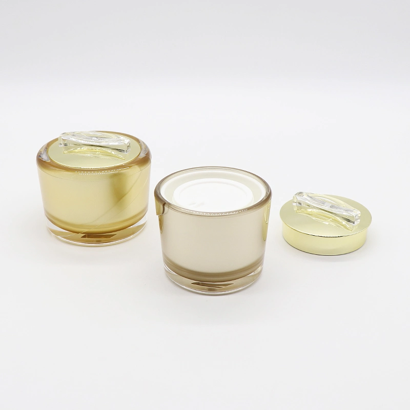 30g 50g Luxury Gold Skin Care Gel Cream Jar Packaging