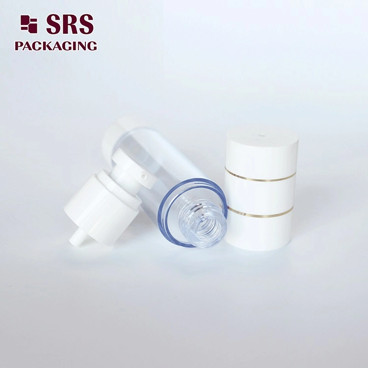 SRS Packaging Injection Color 50ml Airless Pump Bottle with Hotstamping