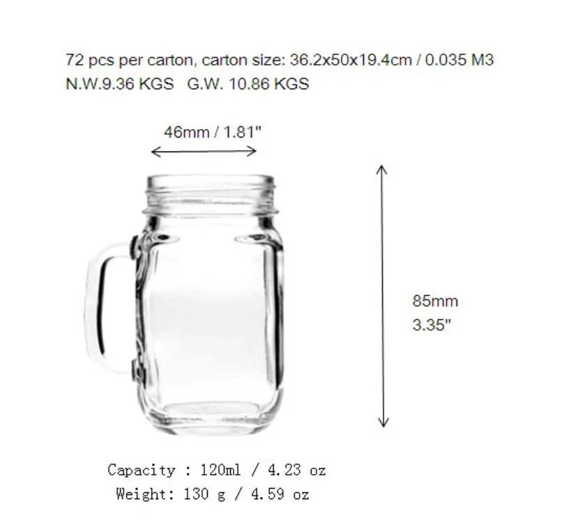 120ml 4 Oz Round Shape Glass Spice Jars, Glass Seasoning Bottle Jars, Glassware, Mason Jars