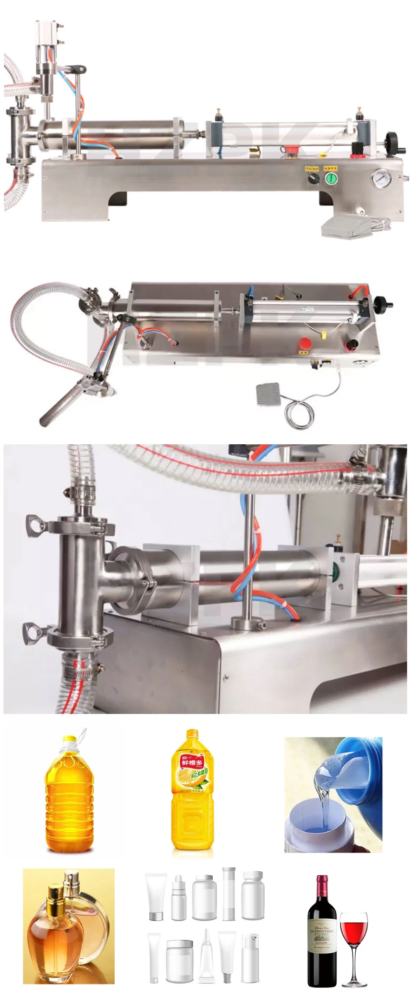 Hzpk Single Head Bottle Filling Machine