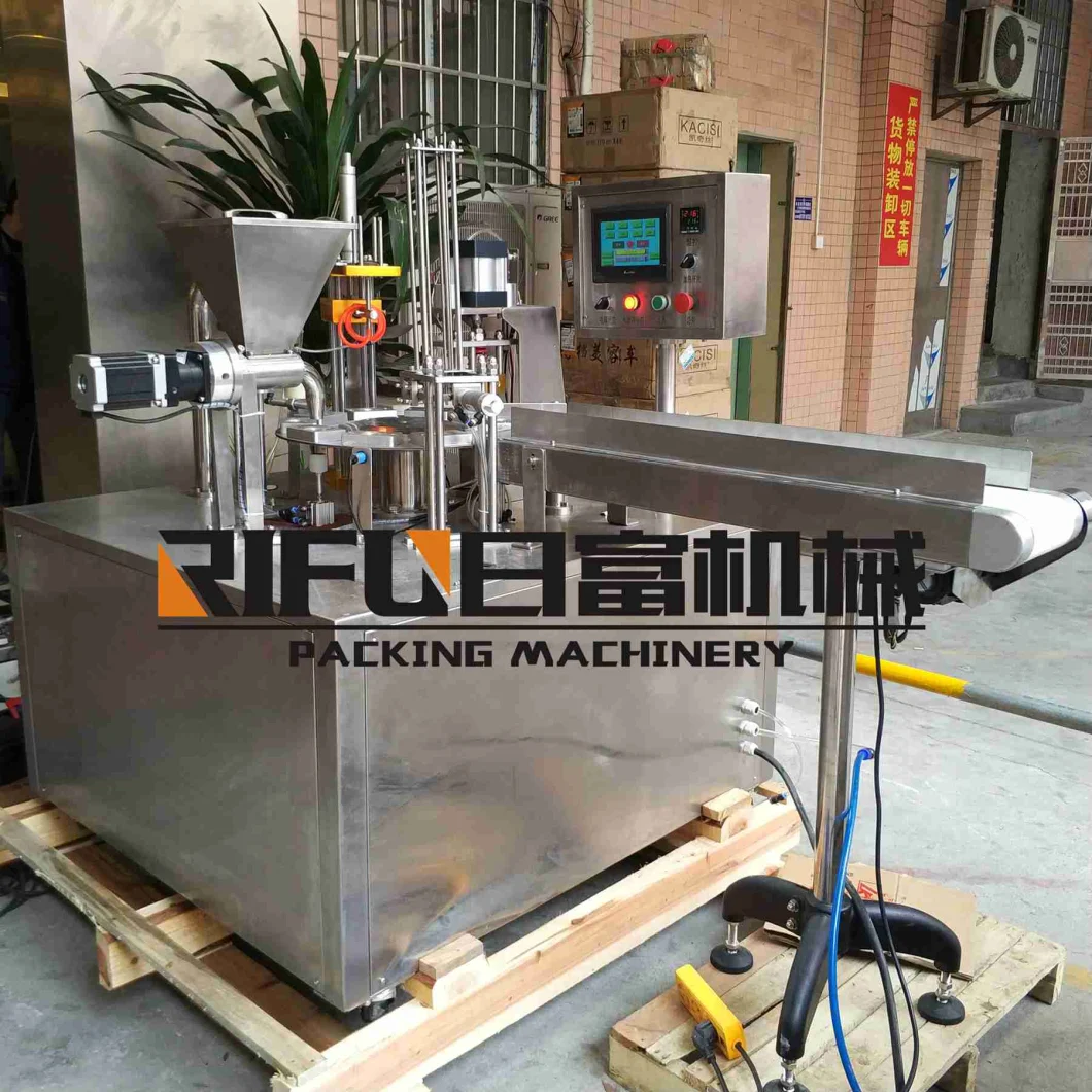 Automatic Plastic Cup Sealing Machine Yogurt Cup Filling and Sealing Machine with Date Printing
