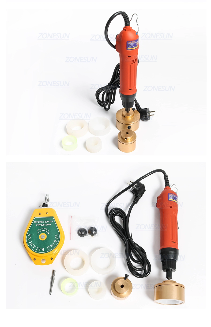 Zonesun 28-32mm Plastic Bottle Capper Portable Automatic Electric Capping Machine Cap Screwing Machine Sealing Machine