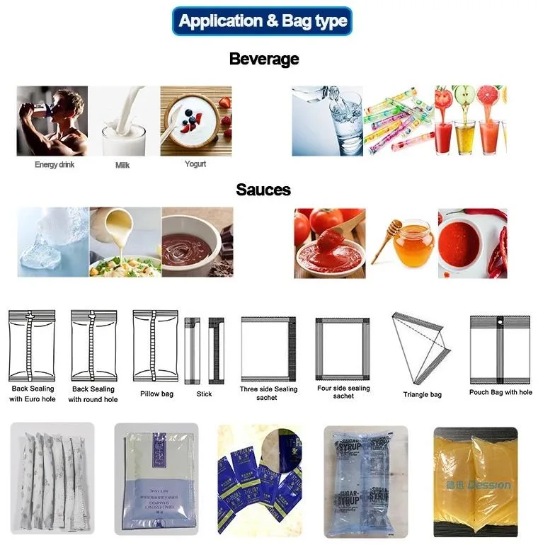 Automatic Filling Packing Machine Soy Sauce Sachet Peanut Butter Paste Stick Packing Machine