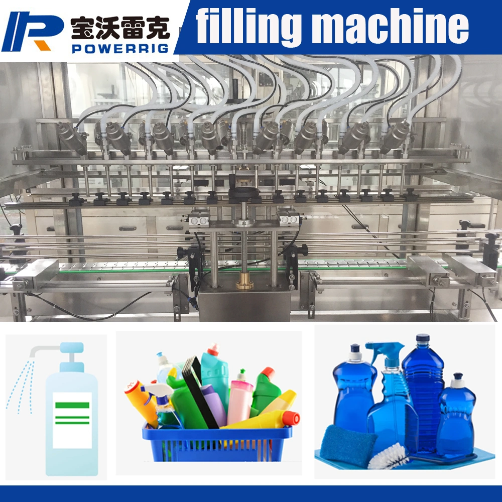 Automatic Linear Gravity Bottle Filling Line Mouthwash Bottle Filling Screw Capping Machine