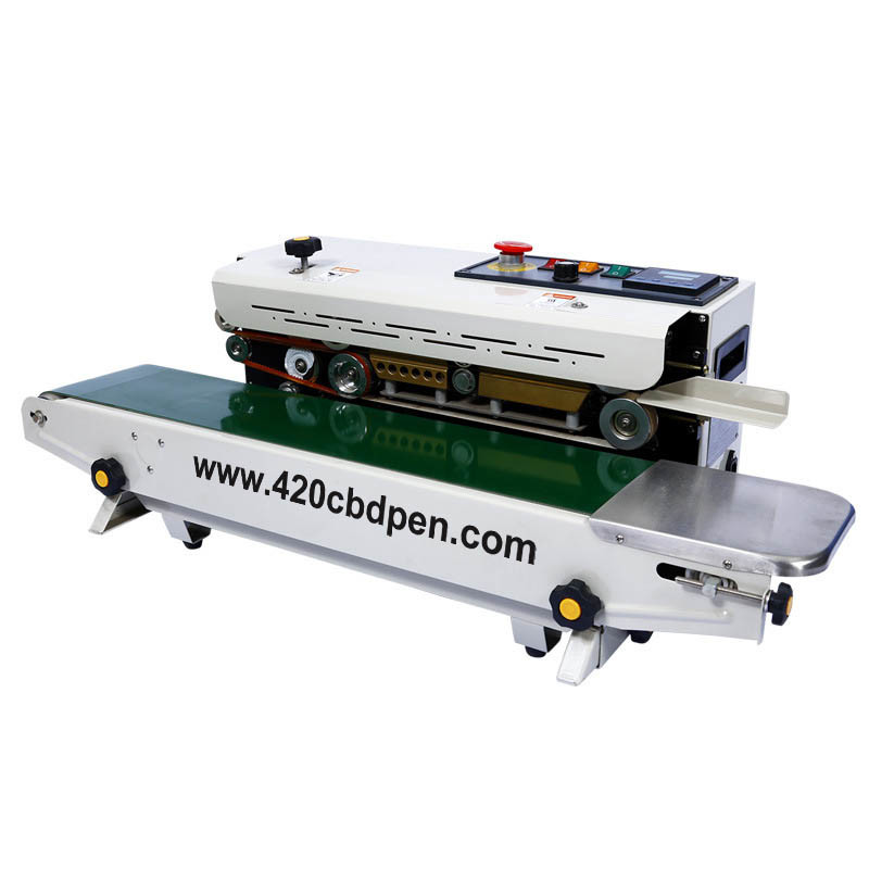 Semi Automatic Continuous Plastic Bag Heat Sealing Band Sealer Machine