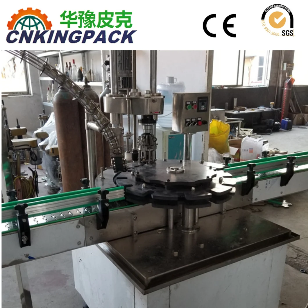Single Head Ropp Aluminium Lid Automatic Star Wheel Clamping Bottle Mouth Capping Machine