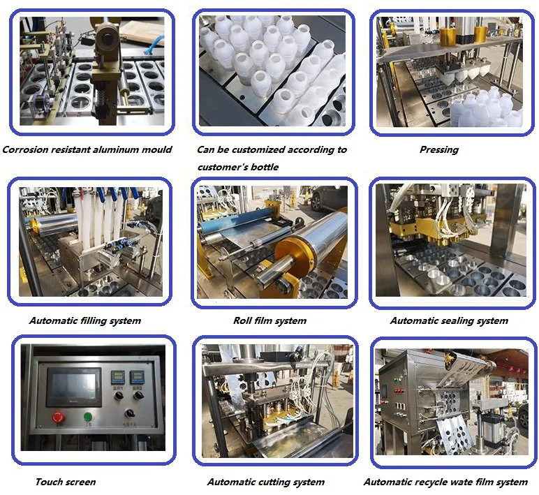 Cup Filling and Sealing Machine Liquid Cup Filling and Sealing Machine Tissue Bottle Filling Sealing Machine Wet Tissue Canister Packing Machine