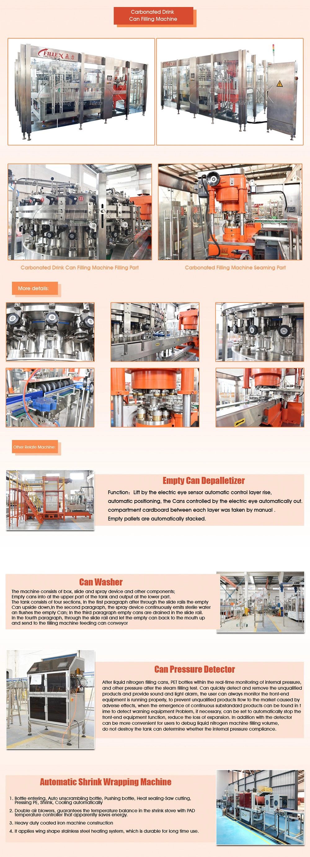 Carbonated Drink Aluminium Can Filling Machine with Excellent Quality
