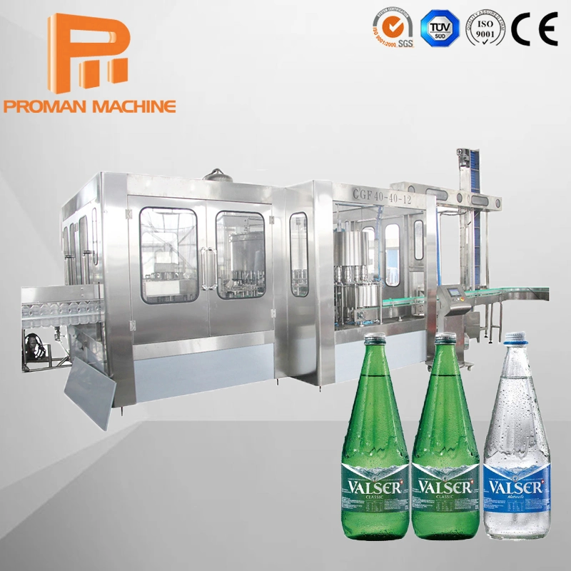 6000bph Automatic Mineral Drink Soft Water Pet/Glass Bottle Filling Equipment Washing Filling Capping Monobloc Machine