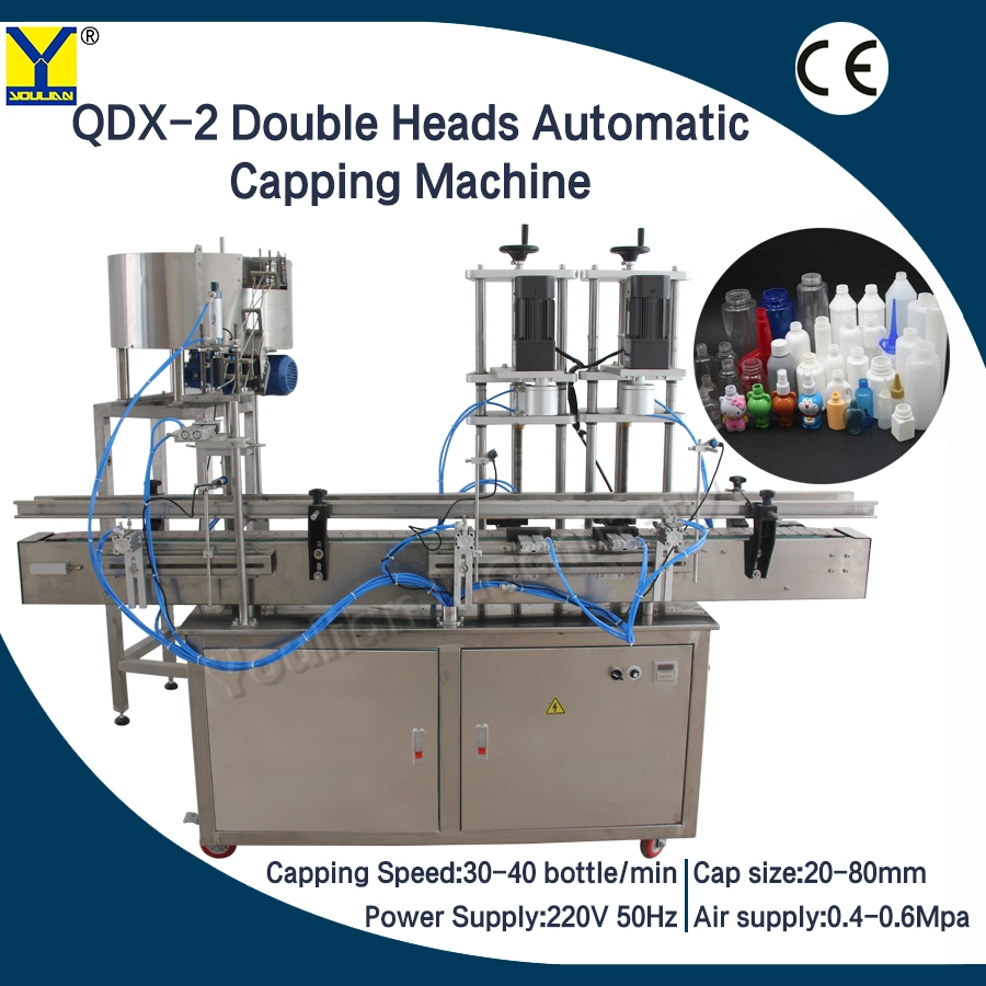 Qdx-2 Double Heads Automatic Capping Machine for Bath Foam