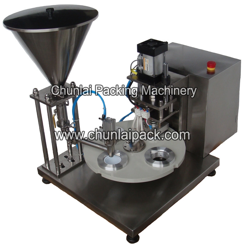 300per Hour Semi-Automatic Cheese Cup Filling Sealing Machine PP Cup Milkshake Packing Machine