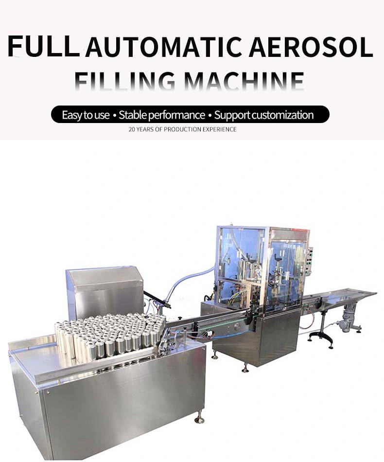 CO2 Aerosol Filling Machine Aluminium Filling Machine Aerosol Can Filler