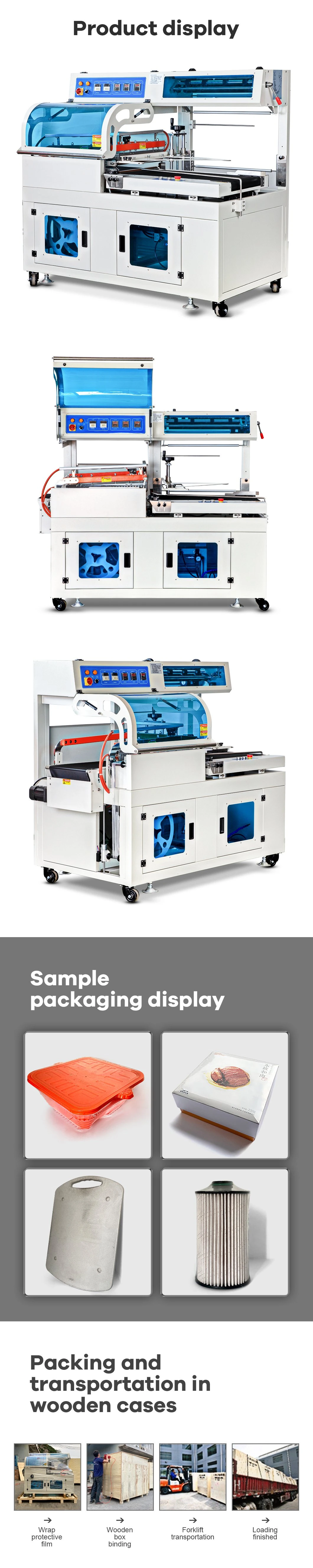 POF Shrink Wrap Machine L Bar Automatic Hot (heat) Sealing Packing and Packaging (package) Shrink Machinery