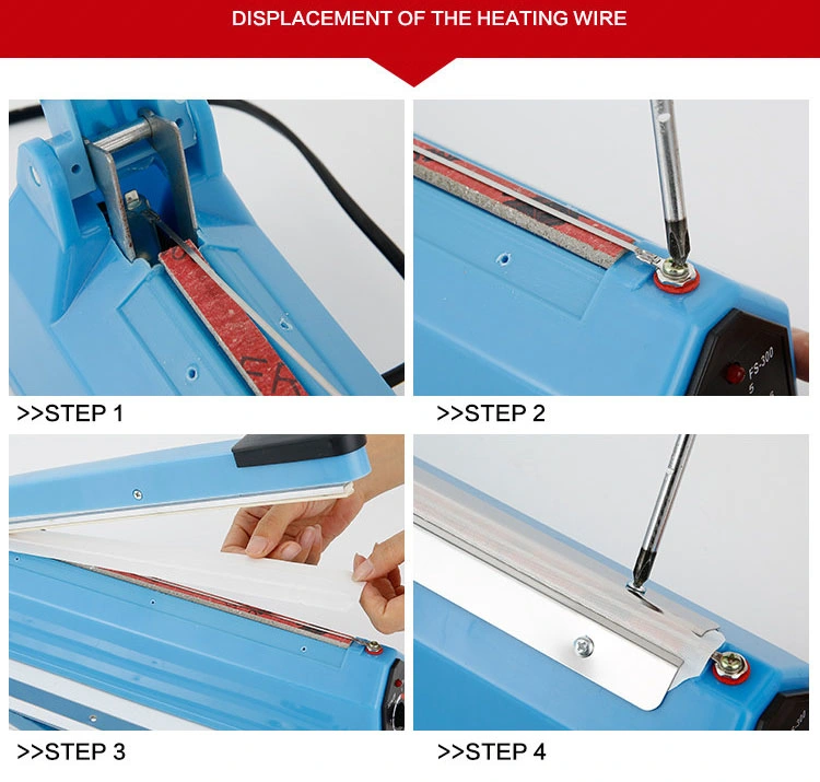 300mm Manual Hand Heat Sealer Machine for Plastic Bag, Band Sealer, Impulse Sealer