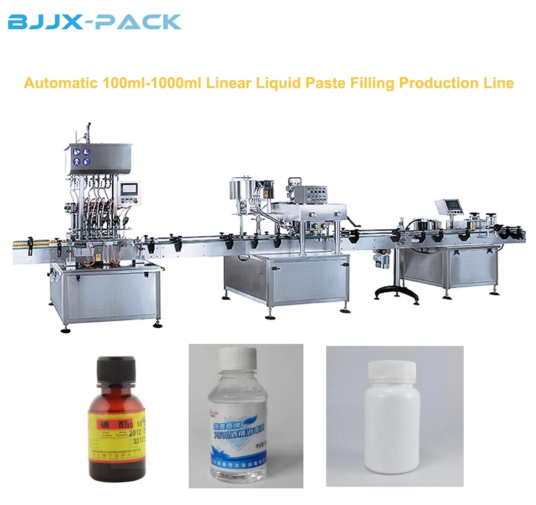 Automatic 50ml-500ml Hand Sanitizer Gel Antibacterial Bottle Filling Capping Labeling Machine