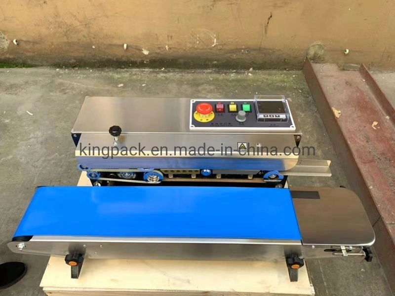 Horizontal Continuous Band Sealer Stainless Steel Material Heating Sealing Packaging Machine