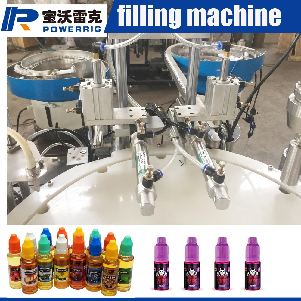 Touch Screen Control 10ml E-Liquid Filling Capping Machine with Speed 20-30bpm