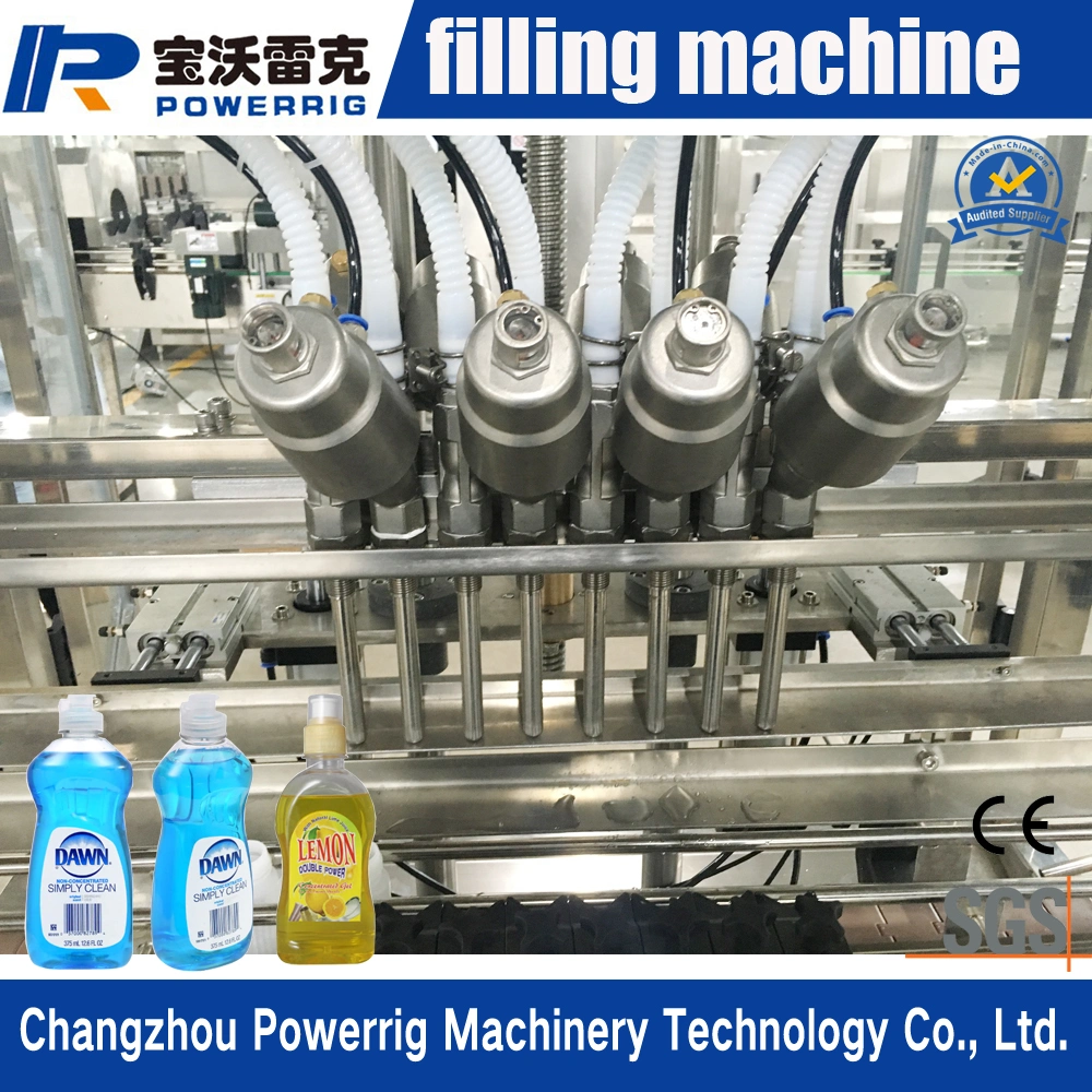 Automatic Linear Gravity Bottle Filling Line Mouthwash Bottle Filling Screw Capping Machine