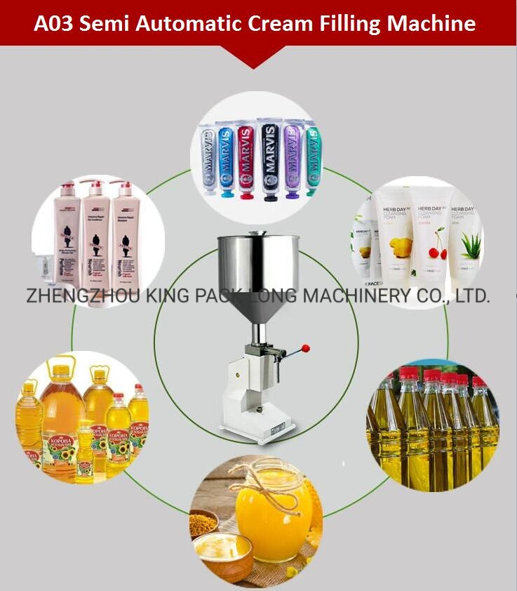 Manual Pressure Liquid&Paste Filling Machine for Shampoo/Honey/Cream