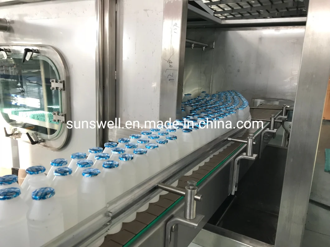 Automatic HDPE Bottle Juice Milk Yoghurt Hot Filling Aluminum Foil Sealing Machine