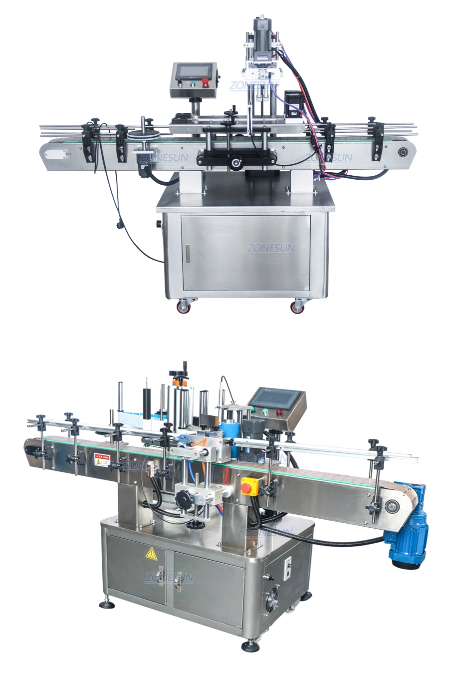 Zonesun Juice Disinfectant Oil Automatic Plastic Glass Jar Bottle Liquid Filling Machinery Capping and Labeling Machine