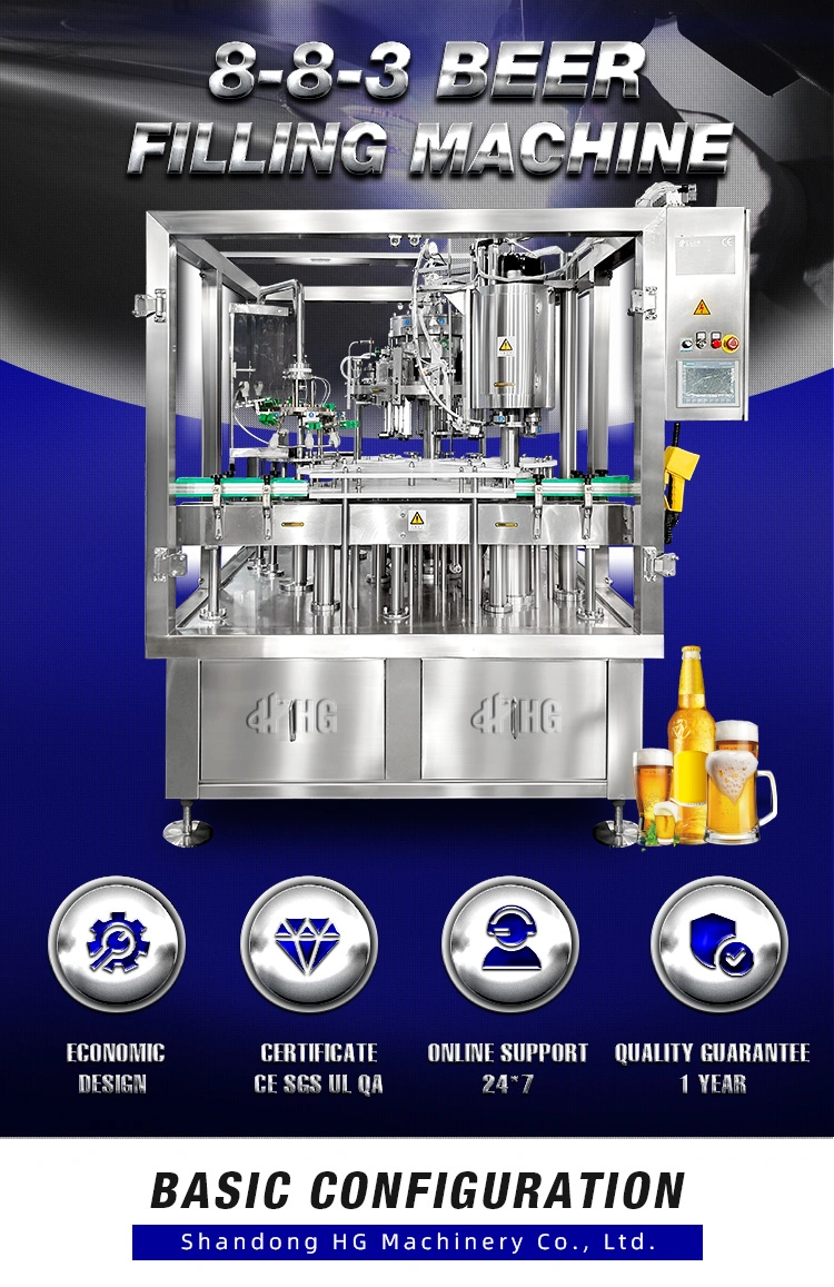 Alcoholic Beverage Filling Machine / Automatic Beer Bottle Capping Machine