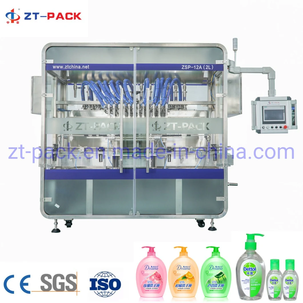 Automatic Liquid Paste Filling Machine/Bottle Oil Detergent Shampoo Disinfectant Bleaching Liquid Soap Filling Capping Labeling Packing Machine Supplier