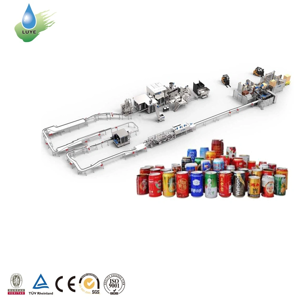 Small Scale Pet Can / Aluminum Can Filling Machine for Soft Beverage