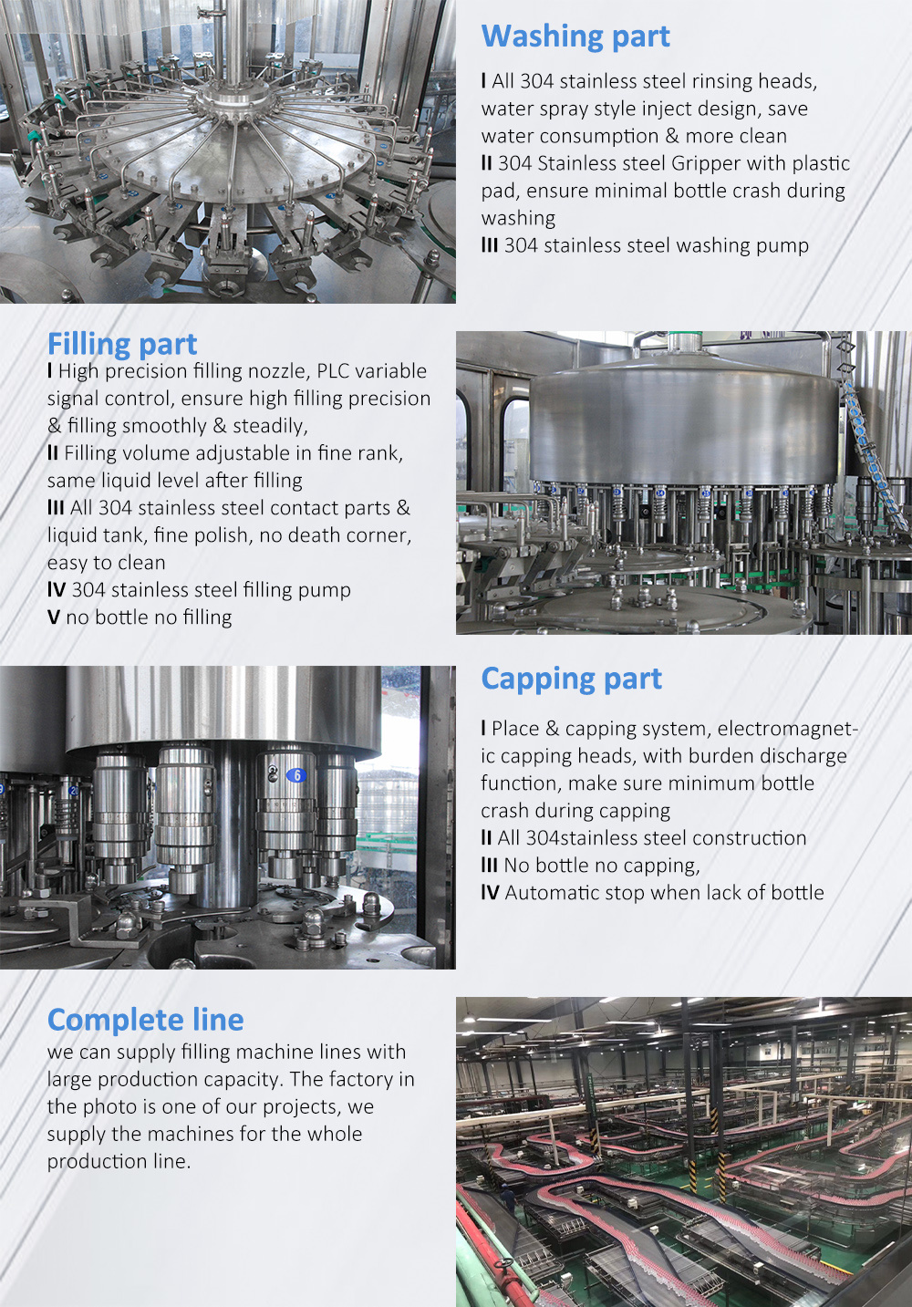 Cgf Series Automatic 3 in 1 Beverage Bottle Washing Filling Capping Bottle Water Making Machines