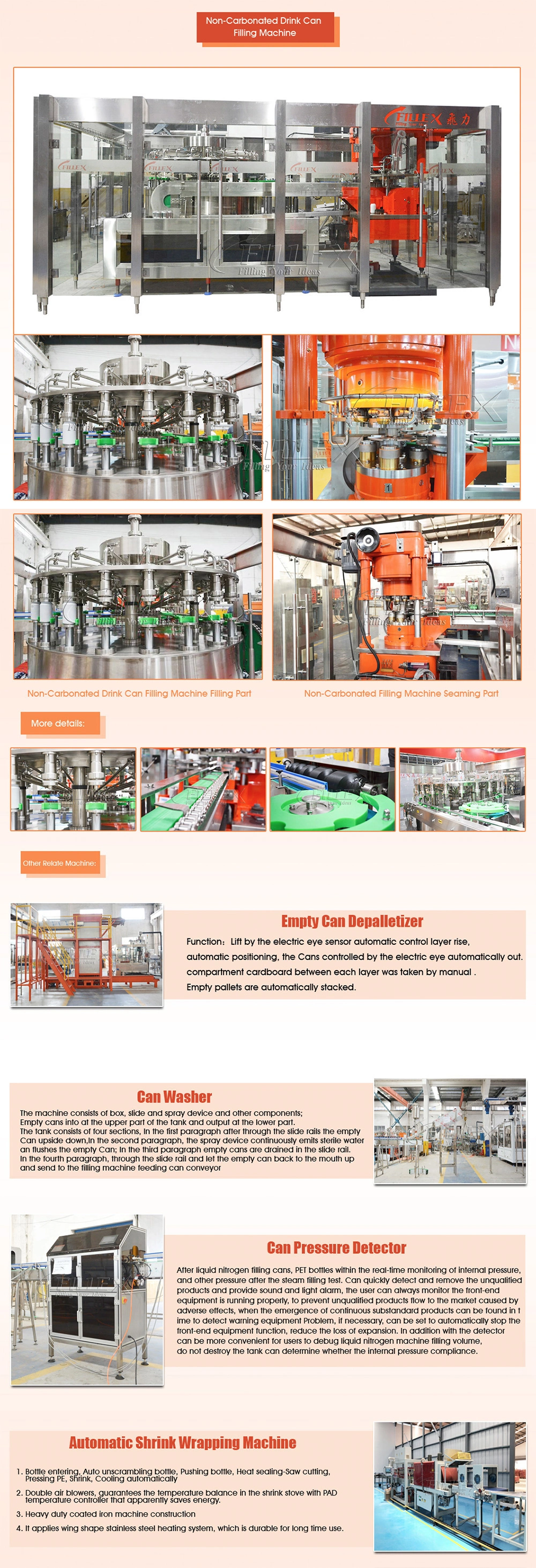 Carbonated Drink Aluminium Can Filling Machine with High Performance