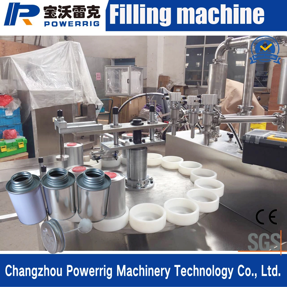Good Price Aluminum Tin Can Glue Filling Capping Machine with Speed 20-30 Bpm