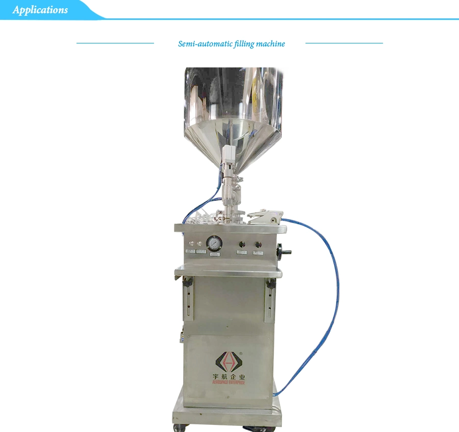 10-100ml Small Scale Semi-Automatic Single Head Liquid Filling Machine Pneumatic 10ml Perfume Vial Filling Machine
