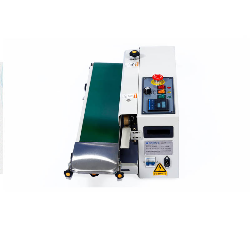 Semi Automatic Continuous Plastic Bag Heat Sealing Band Sealer Machine