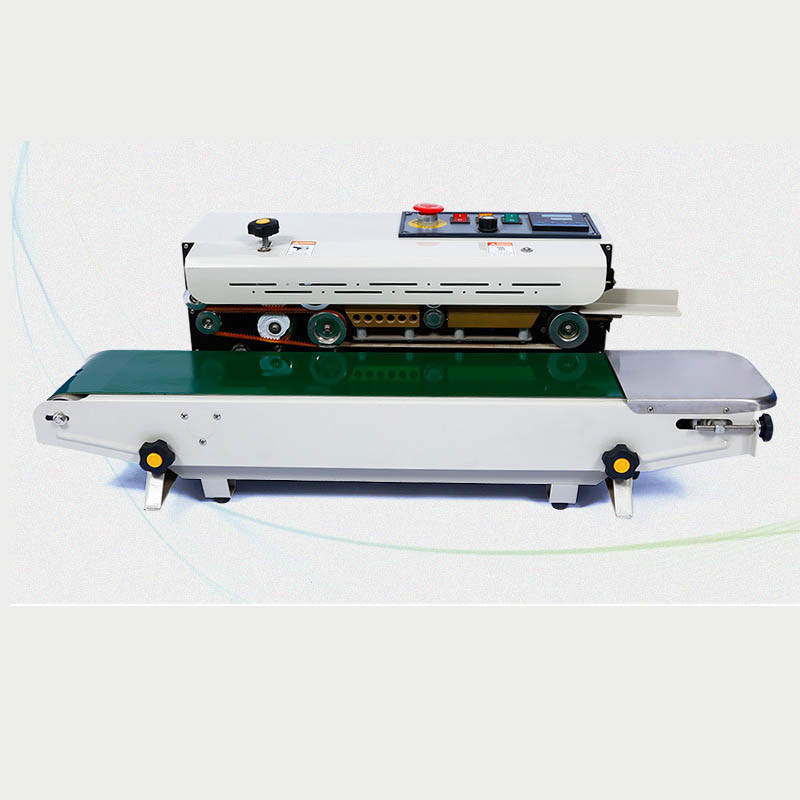 Semi Automatic Continuous Plastic Bag Heat Sealing Band Sealer Machine