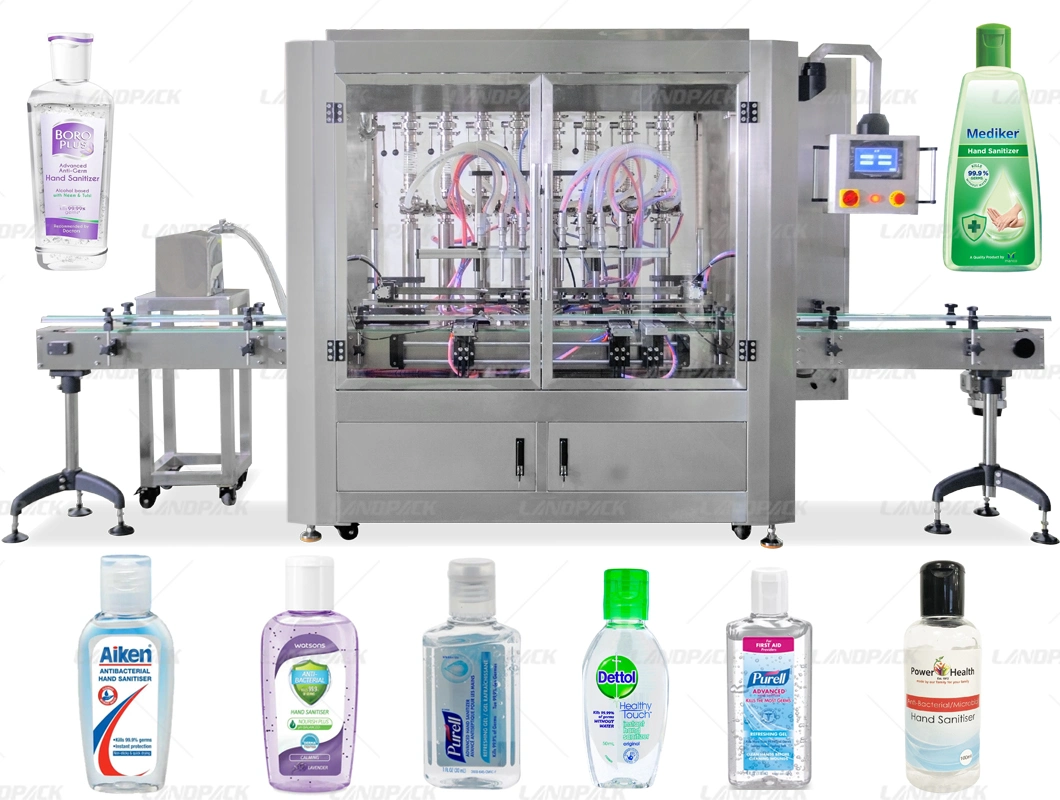 Wholesale Servo Hand Sanitizer Bottle Filling Machine Automatic Filling Line