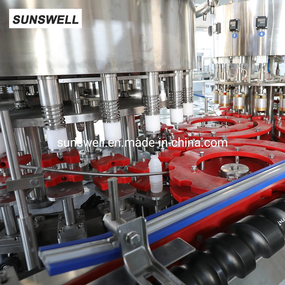 Automatic HDPE Bottle Aluminium Foil Seal Cap Machine/ Flavoured Drink Juice Bottle Washing Filling Capping Machine